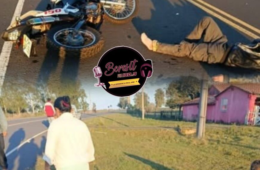 Choque entre dos motocicletas deja heridos en plena ruta de Arazape.